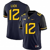 West Virginia Mountaineers 12 Oliver Luck Navy College Football Jerseys Dzhi,baseball caps,new era cap wholesale,wholesale hats